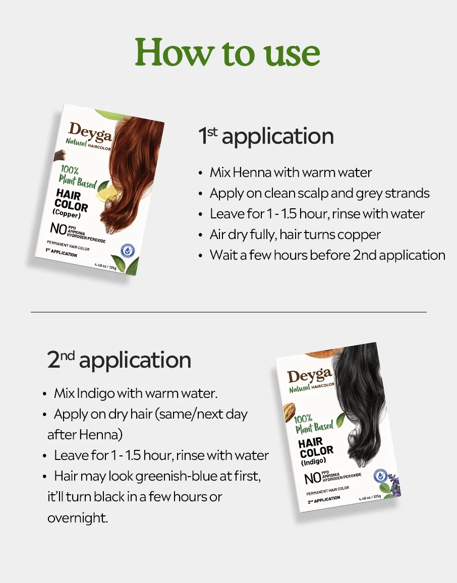 Deyga 100% Plant Based Hair Color - Black - Image 6